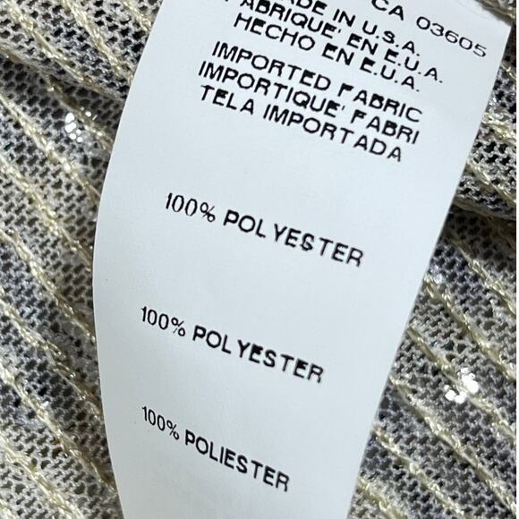 Fifteen Twenty Women’s Small Tan Sequin Open-Front Cardigan Kimono Sparkle Party - Picture 4 of 10